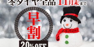 【早割】11月はヨコハマ スタッドレスタイヤ全品20％OFF！